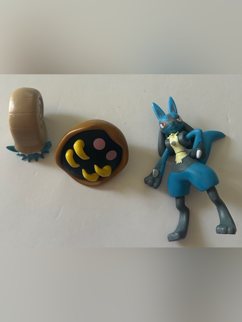 3 Jazwares Pokemon Battle Ready Figures OMANYTE, LUCARIO & Kabuto Lot